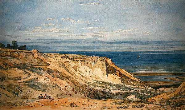 Penhascos em Trimmingham (aguarela) de John Varley
