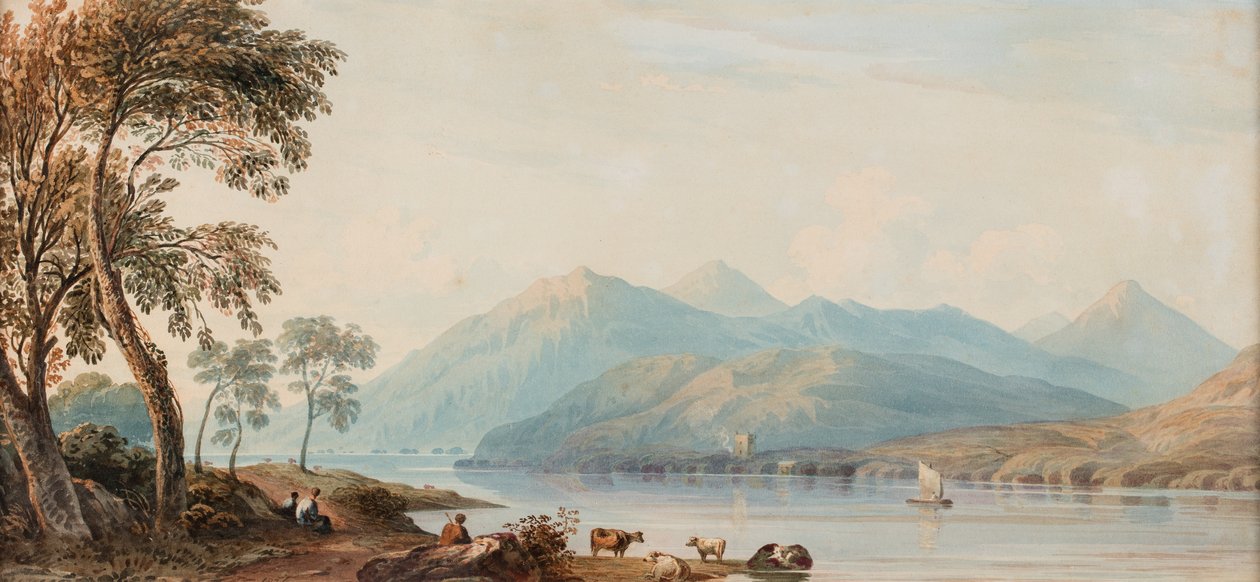 Glengary Loch, data desconhecida (aguarela sobre papel) de John Varley