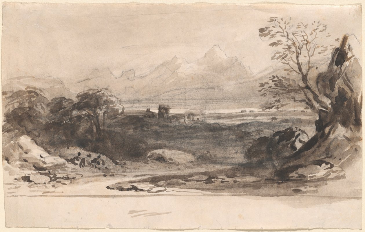 Paisagem com ruínas de John Varley