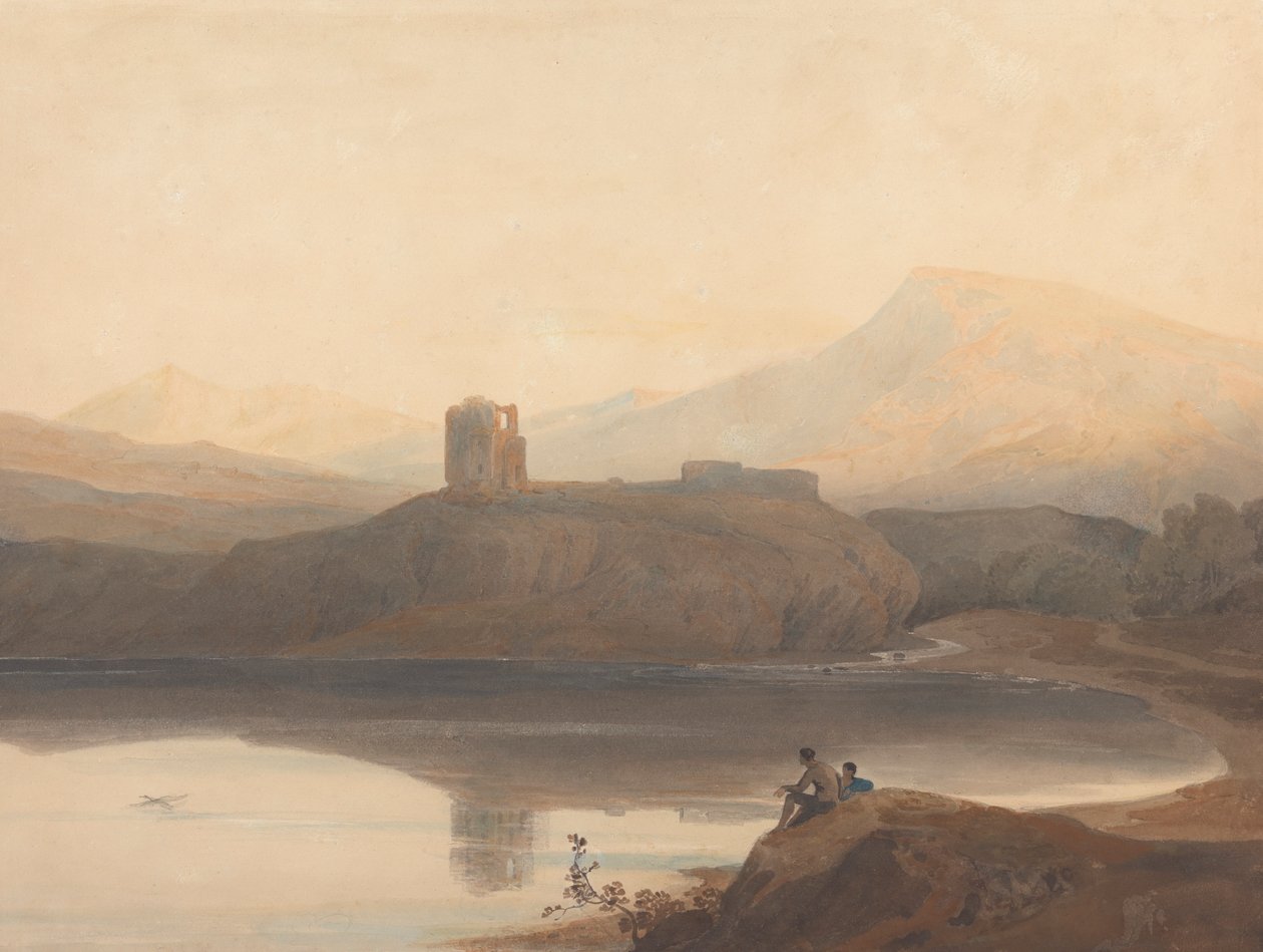 Lago Llanberis, com o Castelo Dolbadern de John Varley