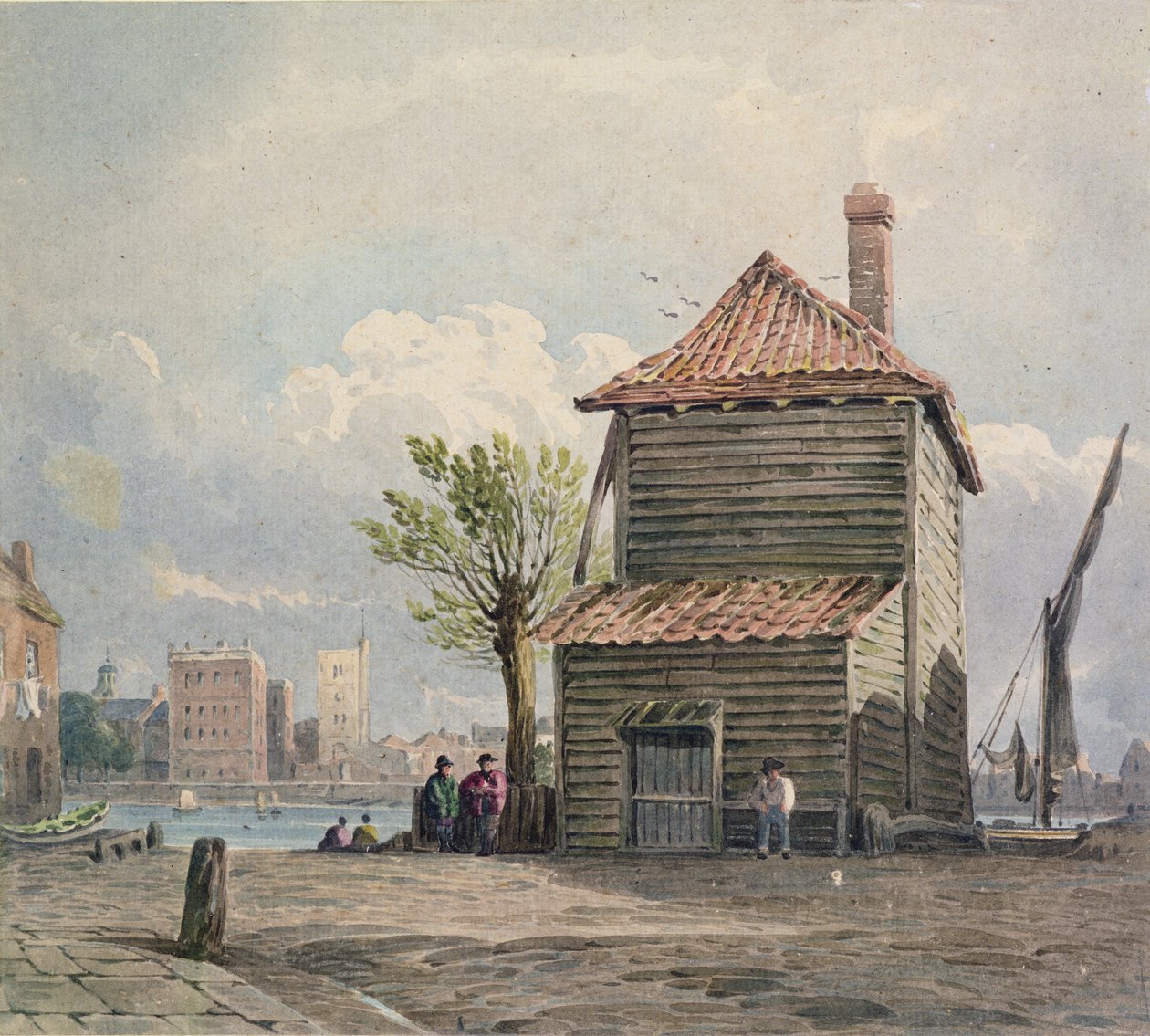 The Horse Ferry, Millbank de John Varley