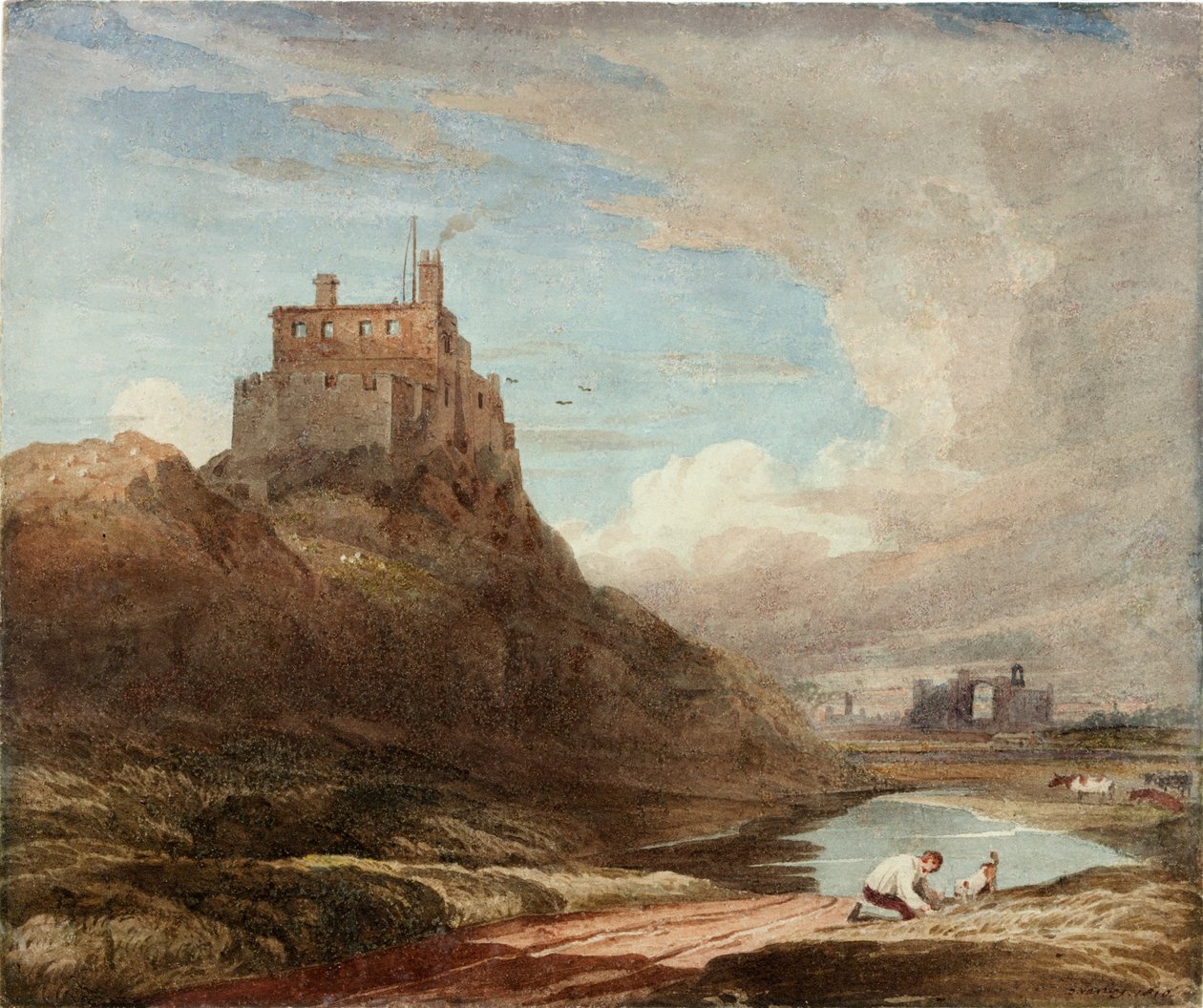 Vista, de, santissimo, ilha, castelo de John Varley