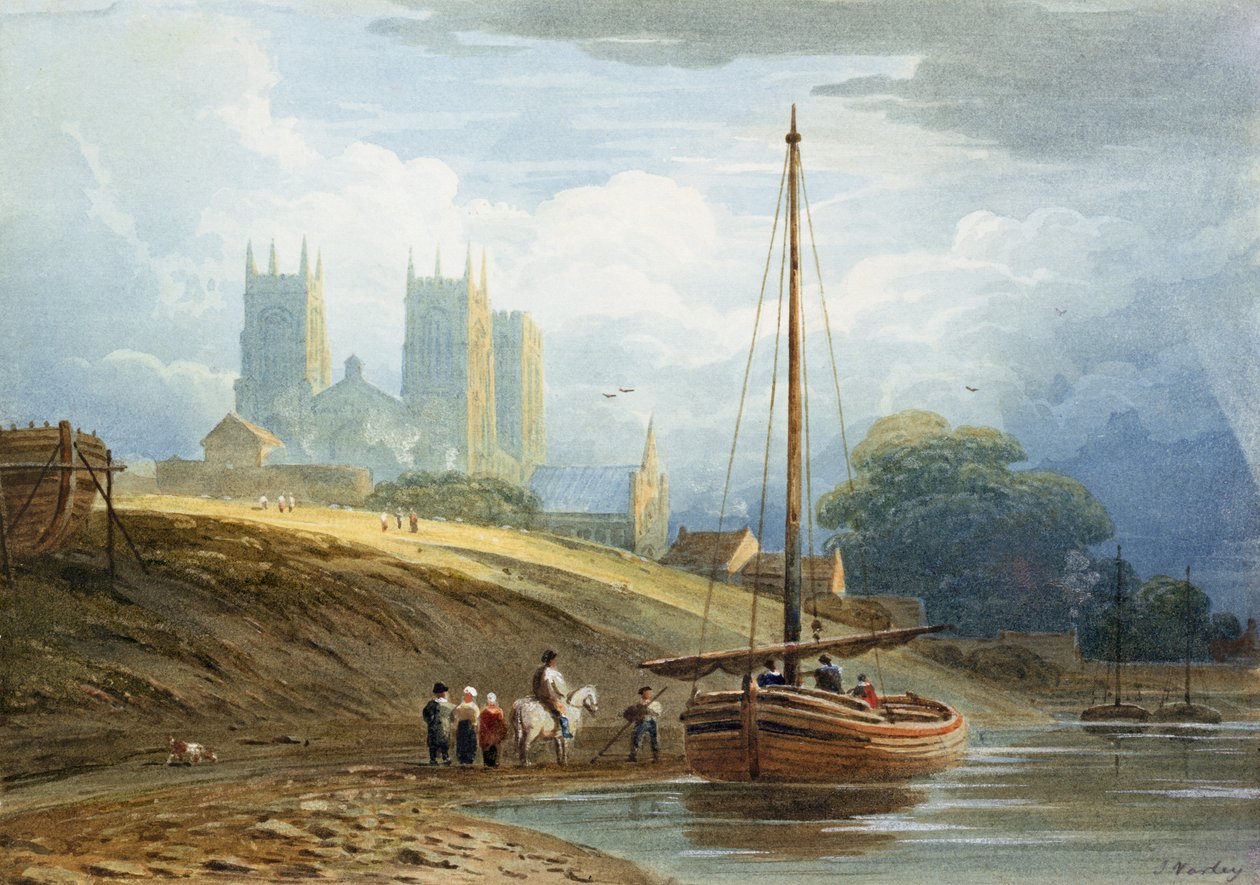 York Minster perto do Ship Builders (wc no papel) de John Varley