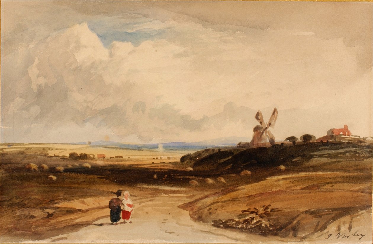 Pequena paisagem holandesa, início do século XIX. de John Varley I