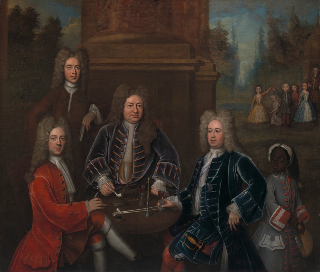 Elihu Yale com Membros da sua Família e uma Criança Escravizada de John Verelst