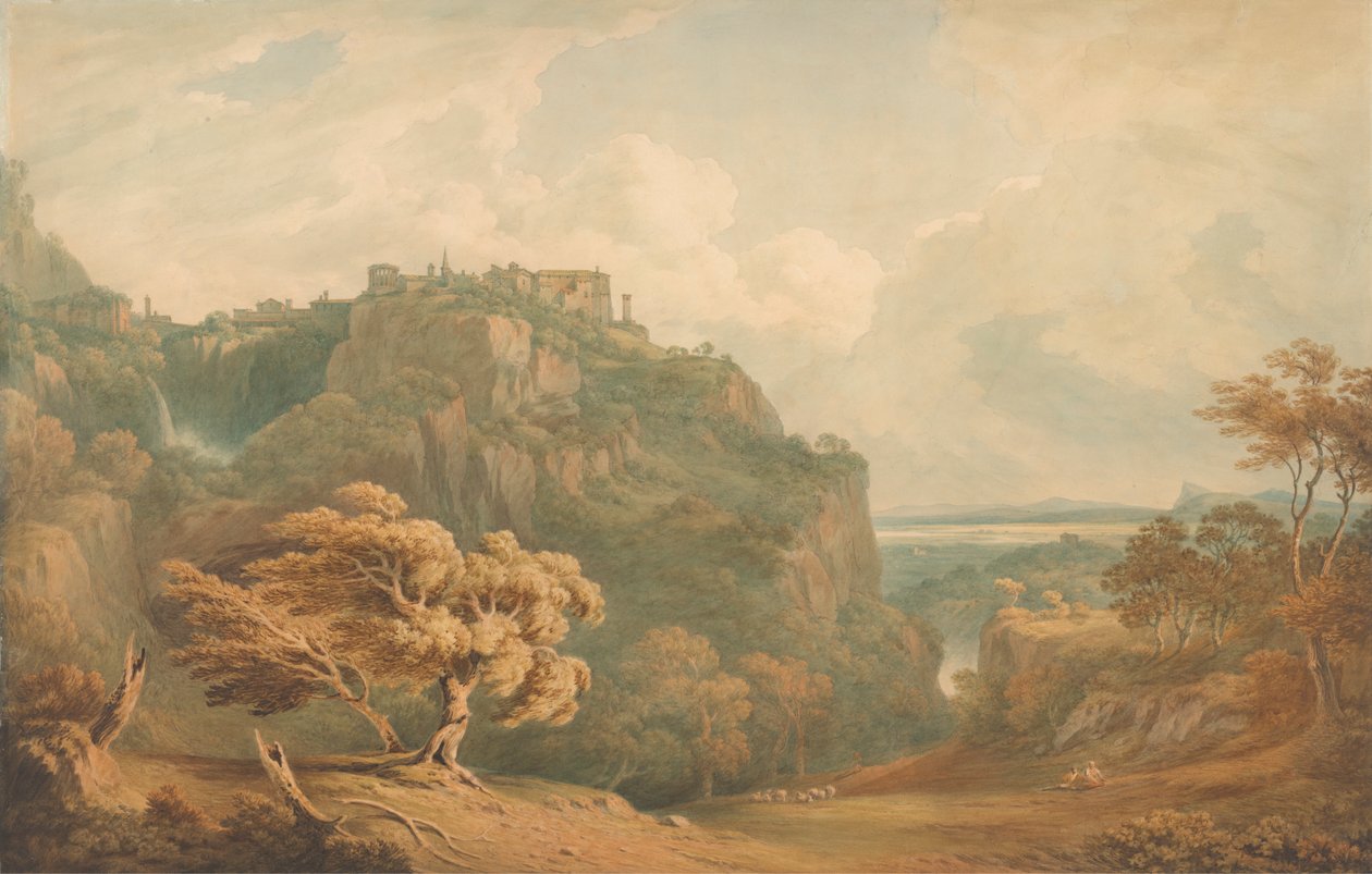 Uma Vista do Tivoli Olhando para Roma de John Warwick Smith