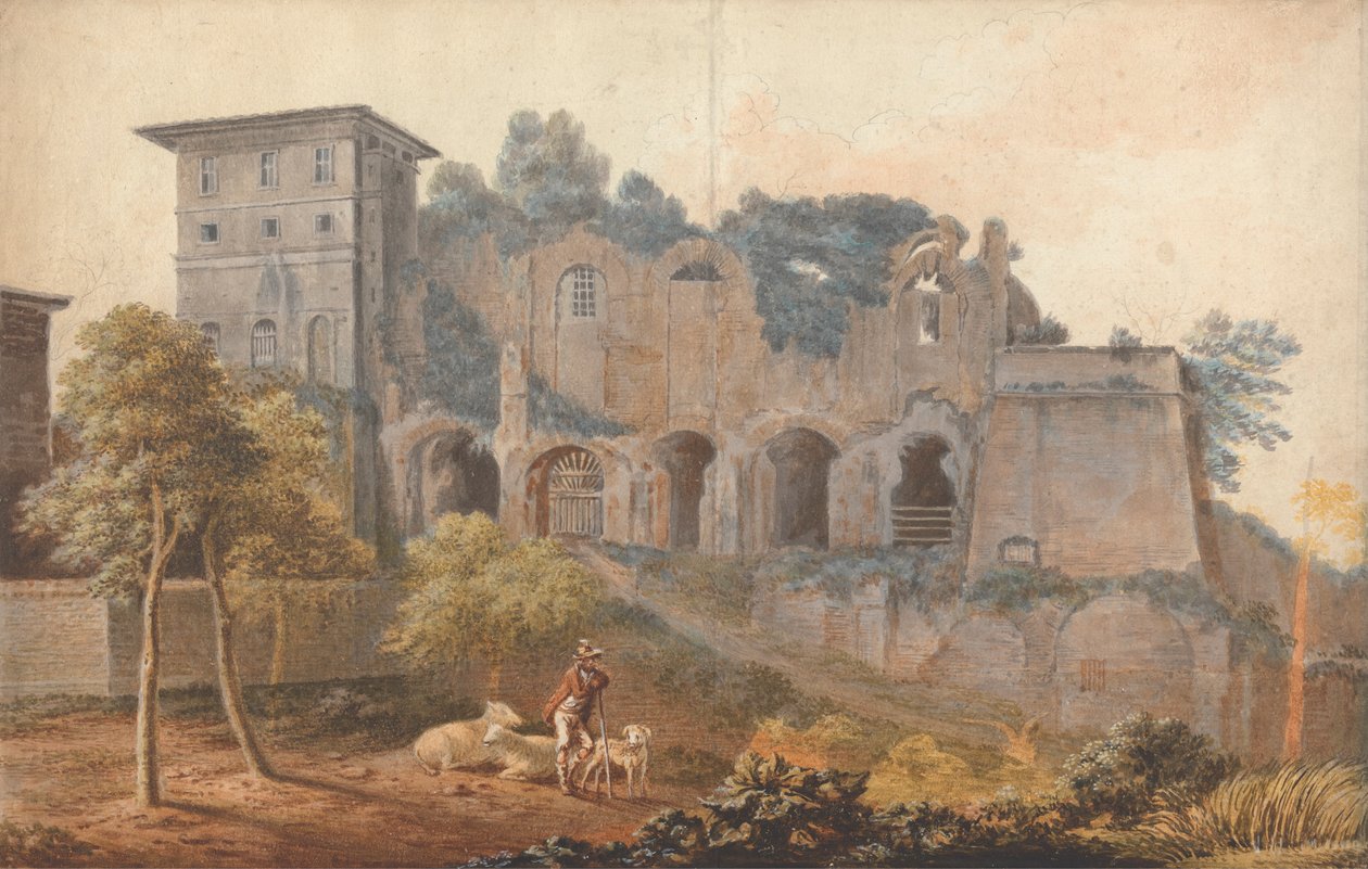 No Campo de Vaccinio em Roma de John Warwick Smith