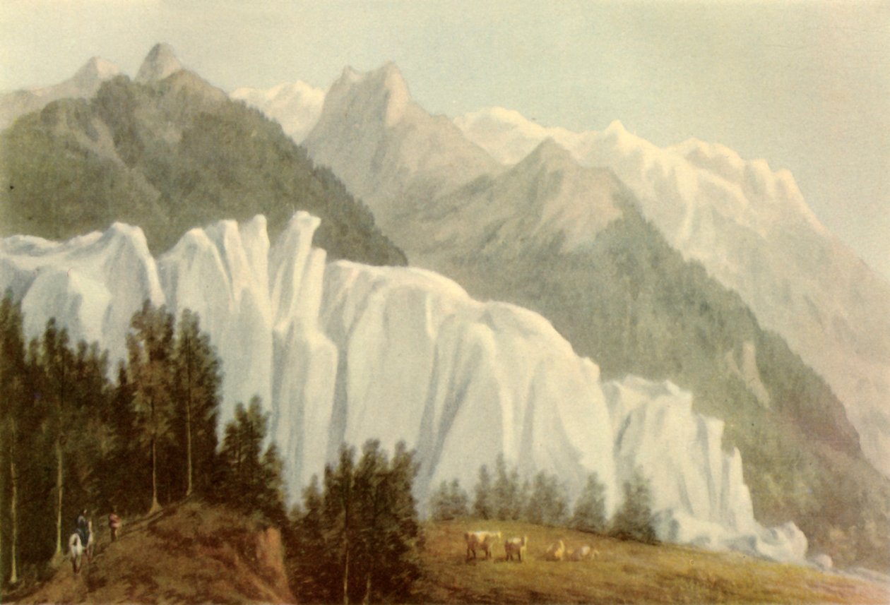 "The Glacier des Bossons, Chamonix", 1786, 1946.   de John Warwick Smith