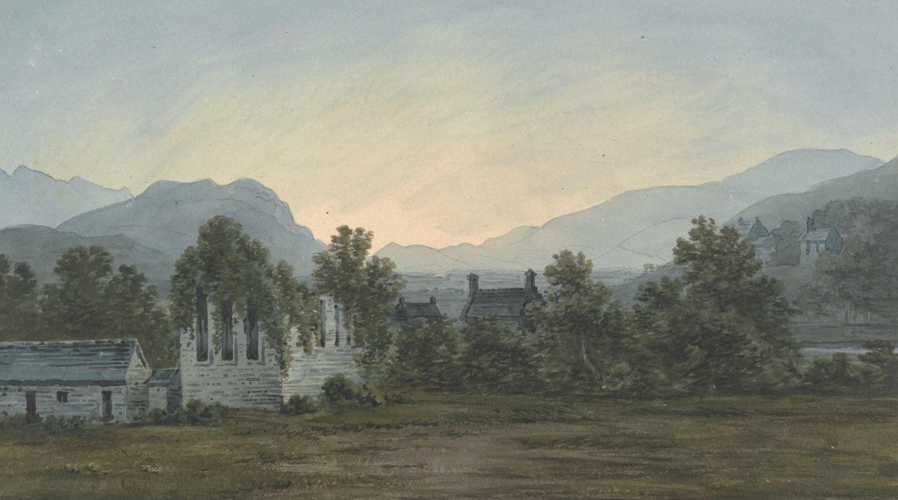As Ruínas da Abadia de Címero no Rio Mawddach de John Warwick Smith