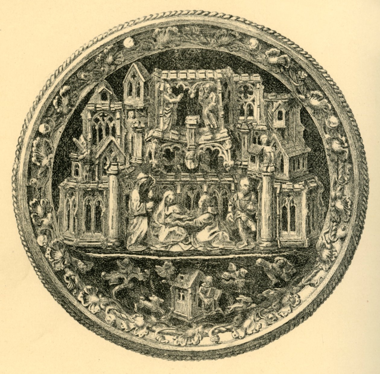 Silver Gilt Morse, meados do século XV, 1881. de John Watkins