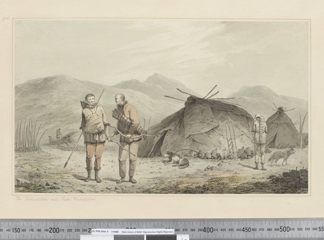 F.31 The Tschuktschi and Their Habitations, c.1773-84 (aquarela) de John Webber