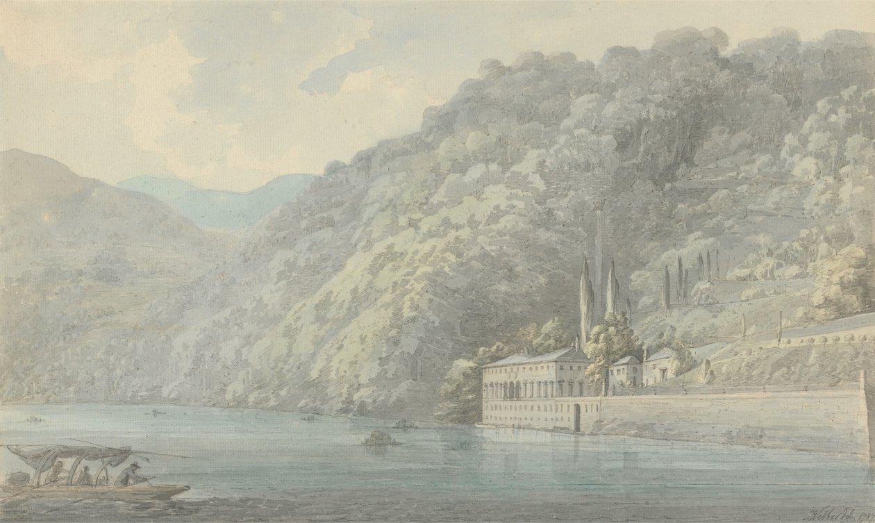 Villa de Plínio, pertencente ao marquês Canarizi perto de Como de John Webber