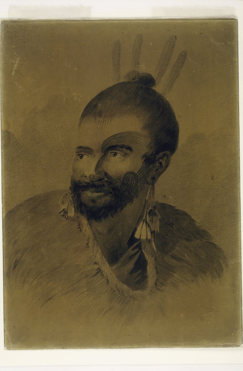 Retrato de um neozelandês, c.1777 de John Webber