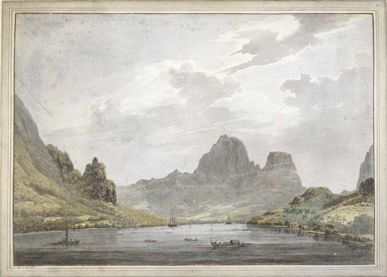 Vista da Baía de Papetoai, Moorea de John Webber
