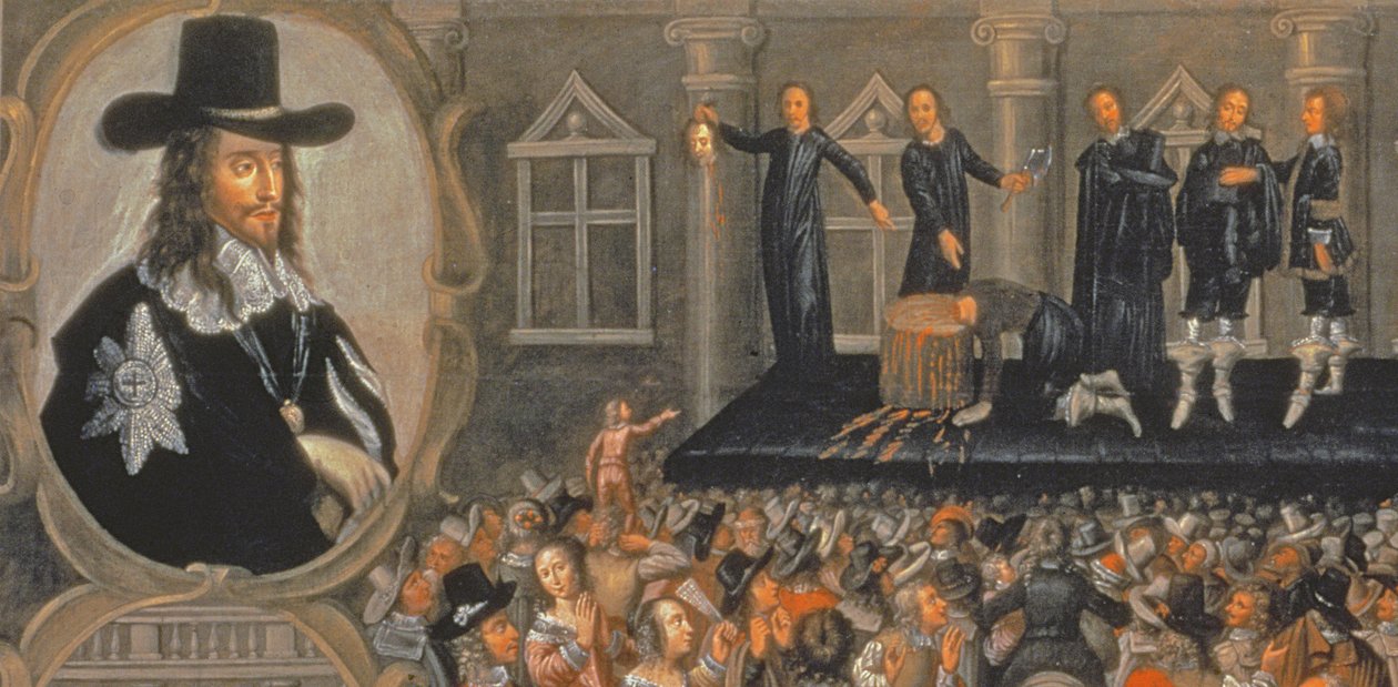 Uma testemunha ocular da execução do rei Carlos I em 1649 (detalhe de 70021) de John Weesop