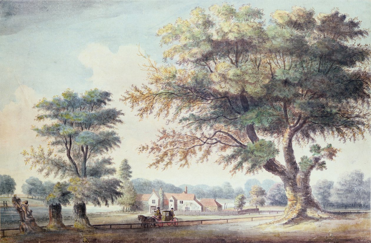The Old Cheesecake House, ao norte da Serpentina, 1786 de John White