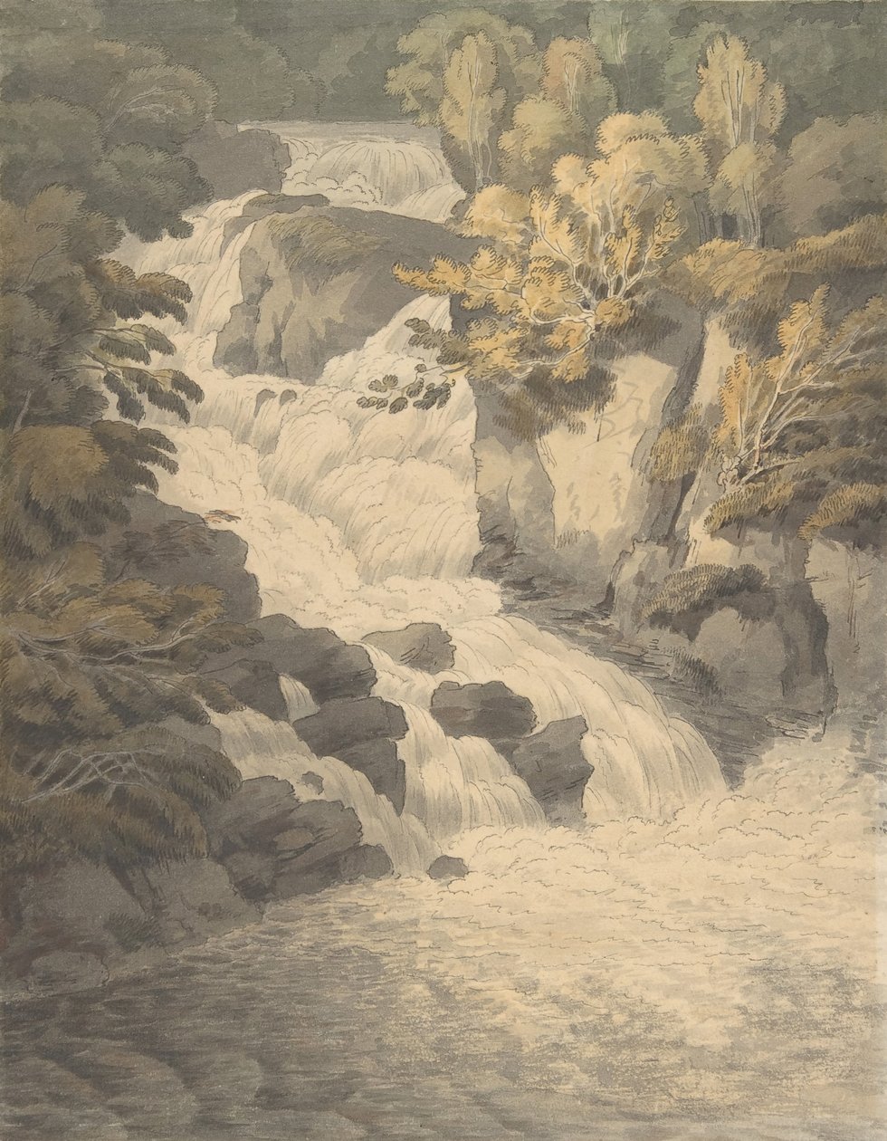Cascade of the Aray at Inveraray Scotland, 30 de Junho de 1791. de John White Abbott