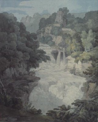 Corra Linn: Uma das Cataratas do Clyde de John White Abbott