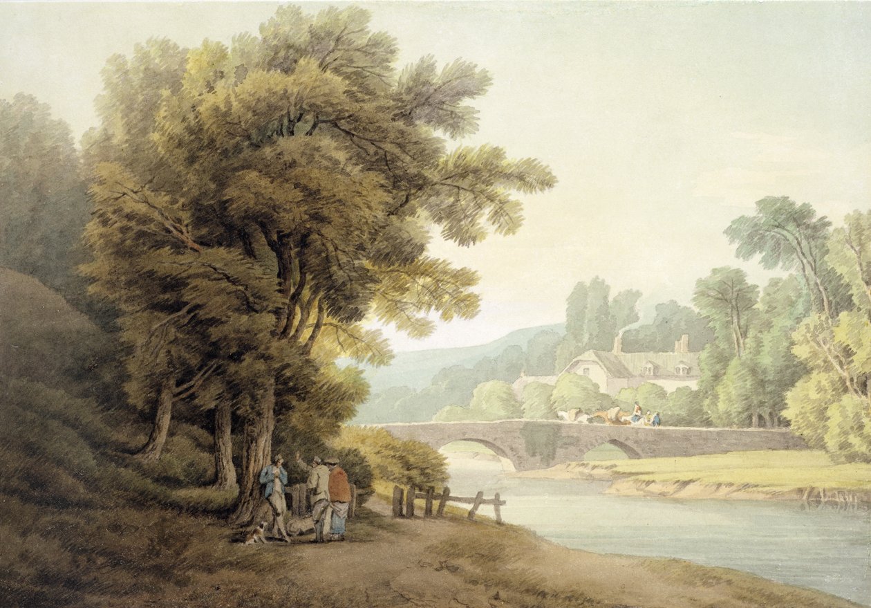 Dunsford Bridge (wc no papel) de John White Abbott
