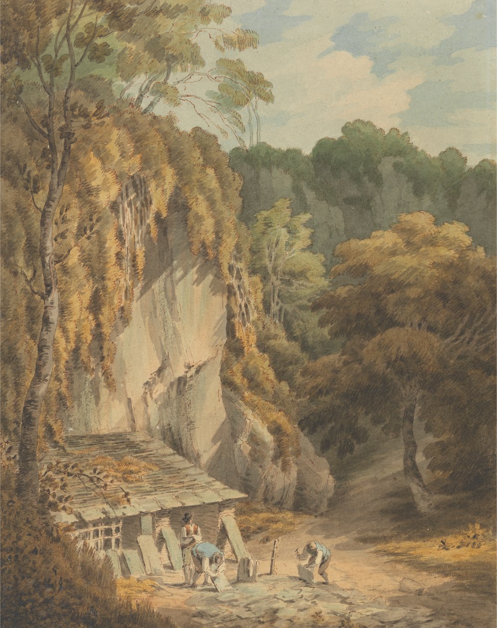 Pedreira de ardósia em Widecombe, Devon de John White Abbott