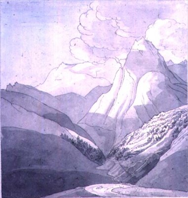 Os Alpes perto da nascente do Reno de John White Abbott