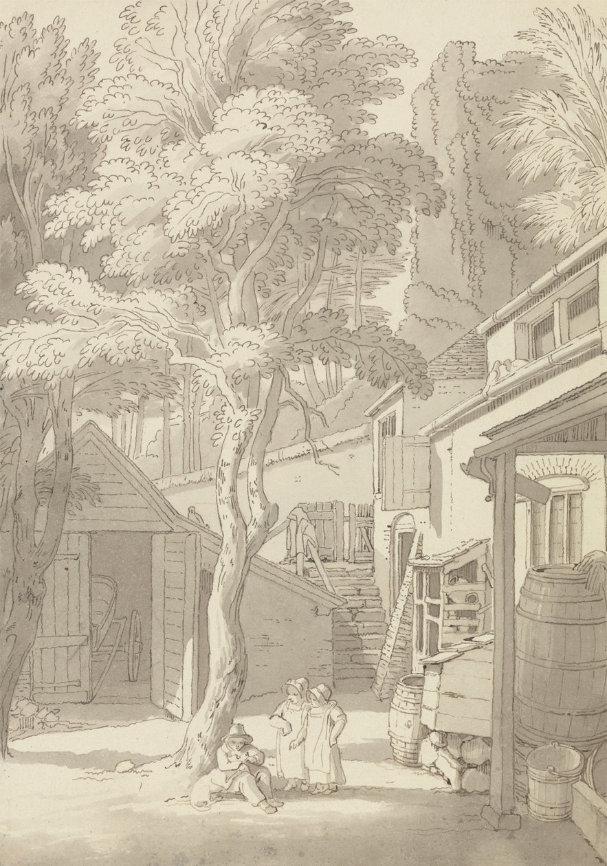 O Pátio da Casa do Sr. Bank, Northernhay, Exeter de John White Abbott