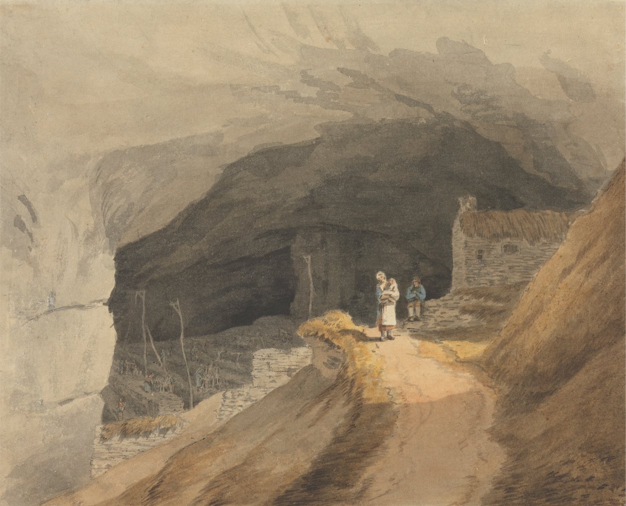 A Boca da Caverna em Castleton, no Pico de Derby de John White Abbott