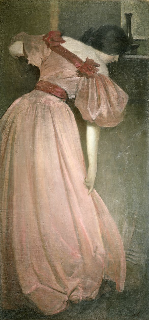 Estudo de retrato em rosa (o vestido rosa), 1896 de John White Alexander