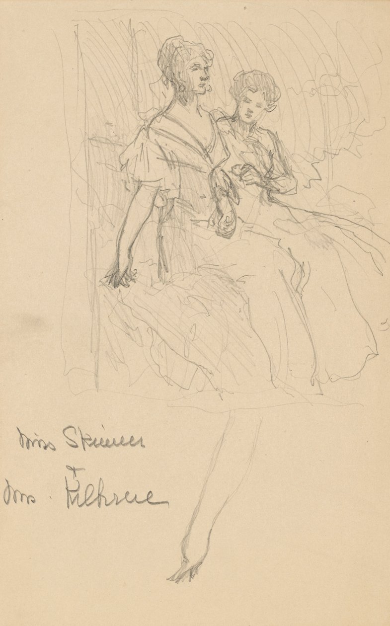 Estudo para as irmãs Skinner de John White Alexander
