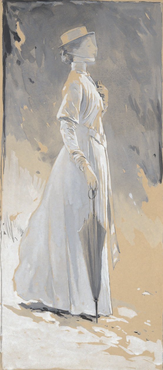 Jovem mulher de branco: Miss Cynthia de John White Alexander
