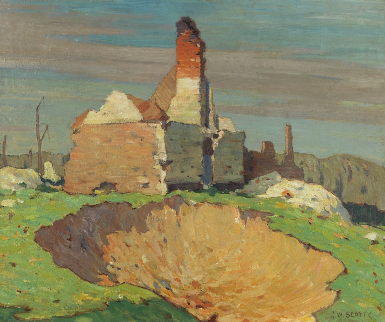 Um buraco de concha, 1914-19 de John William Beatty