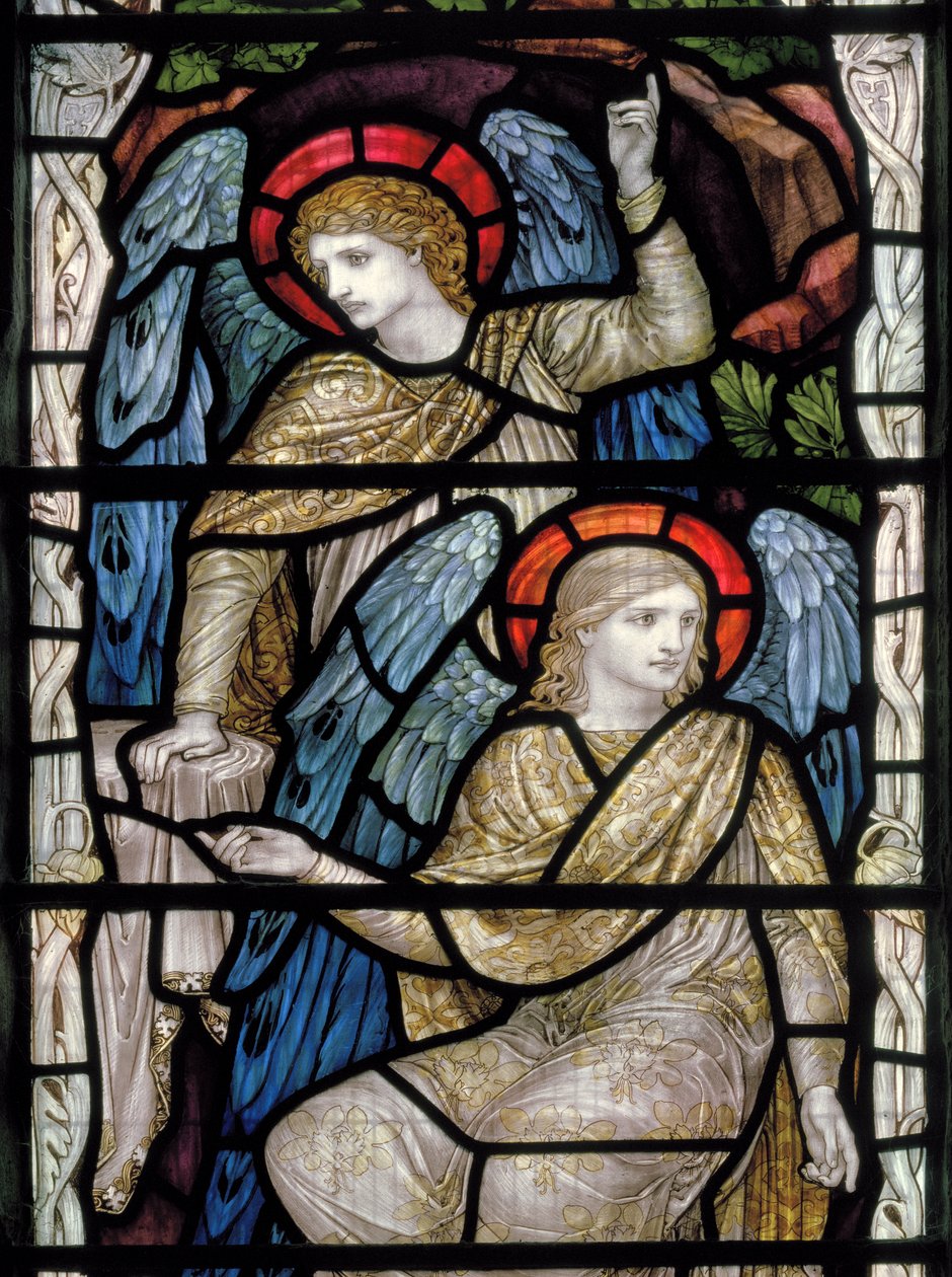 Ele é detalhe ressuscitado, 1903 (vitral) de John William Brown