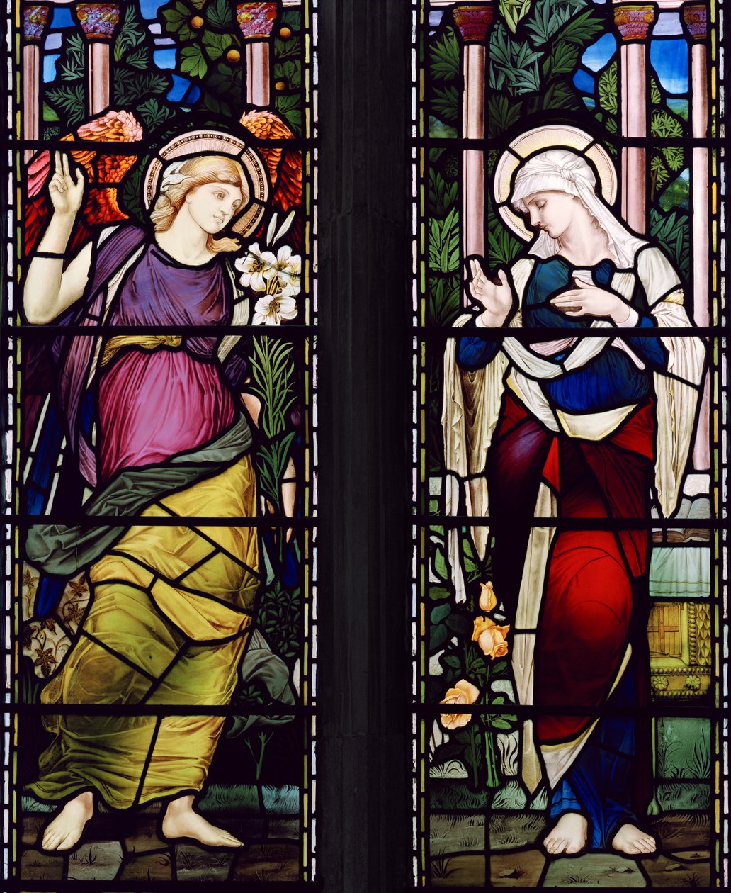 A Anunciação, c.1885 (vitral) de John William Brown