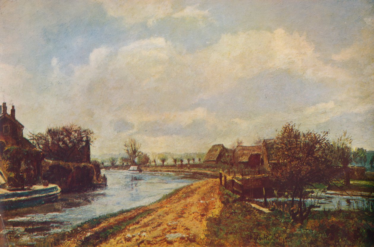 O canal em Rickmansworth, 1908 1935 de John William Buxton Knight