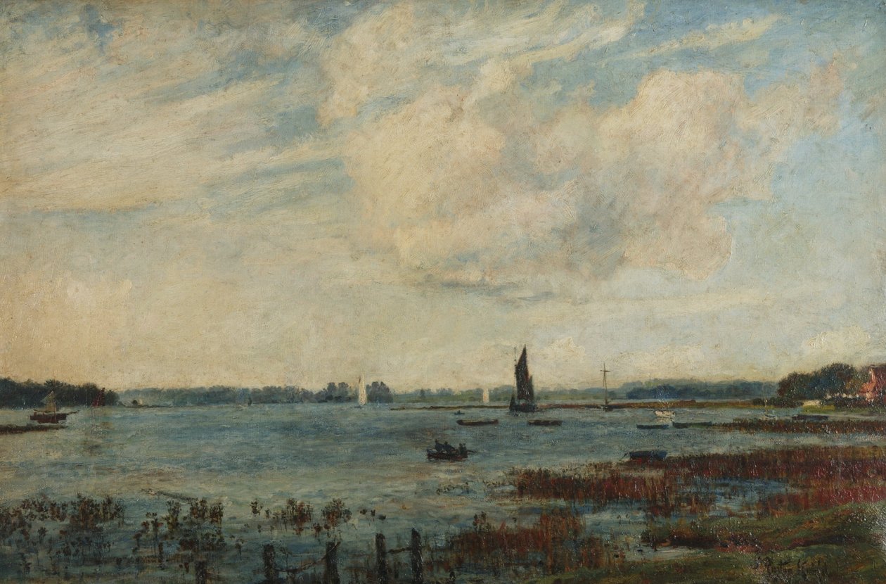 Tidal Breeze, Gosport, Hampshire (óleo sobre tela) de John William Buxton Knight
