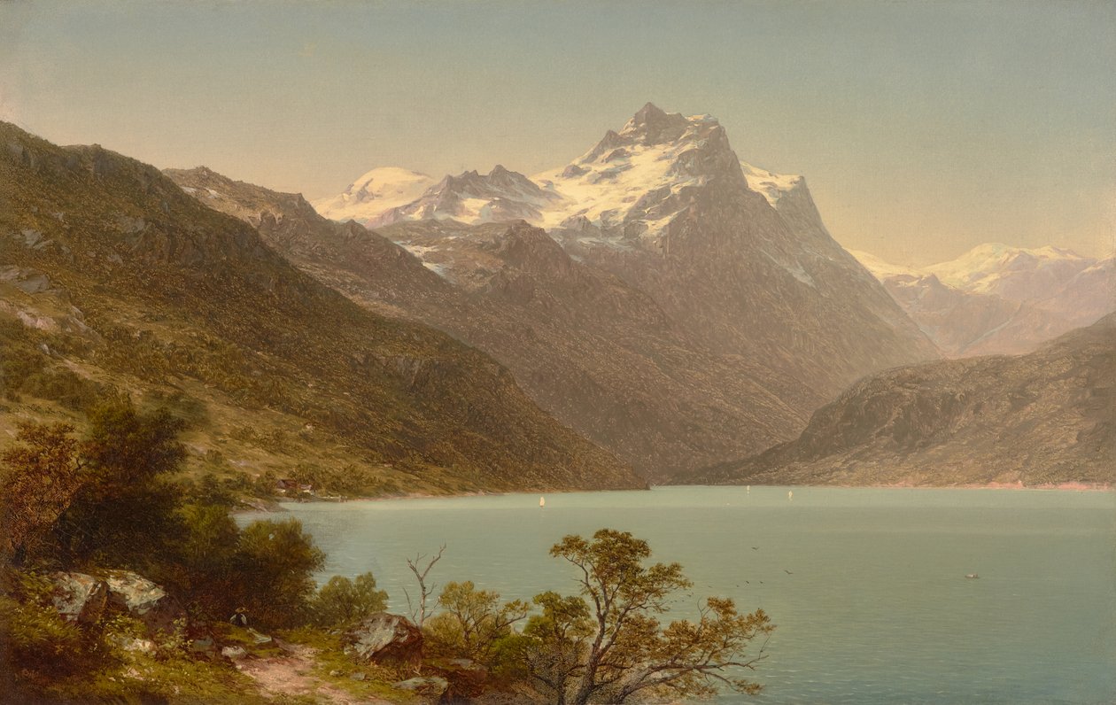 Lago Alpino 1860 (Óleo sobre tela) de John William Casilear