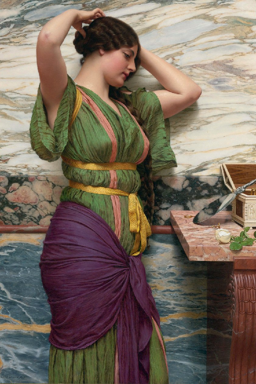 Uma reflexão justa, 1915 de John William Godward