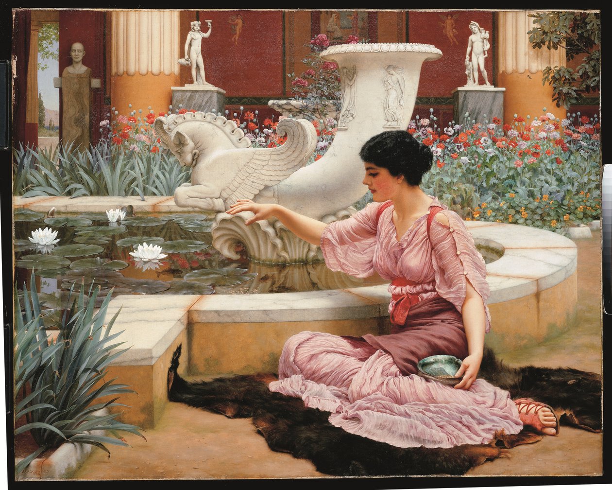 O jardim de Pompeia de John William Godward