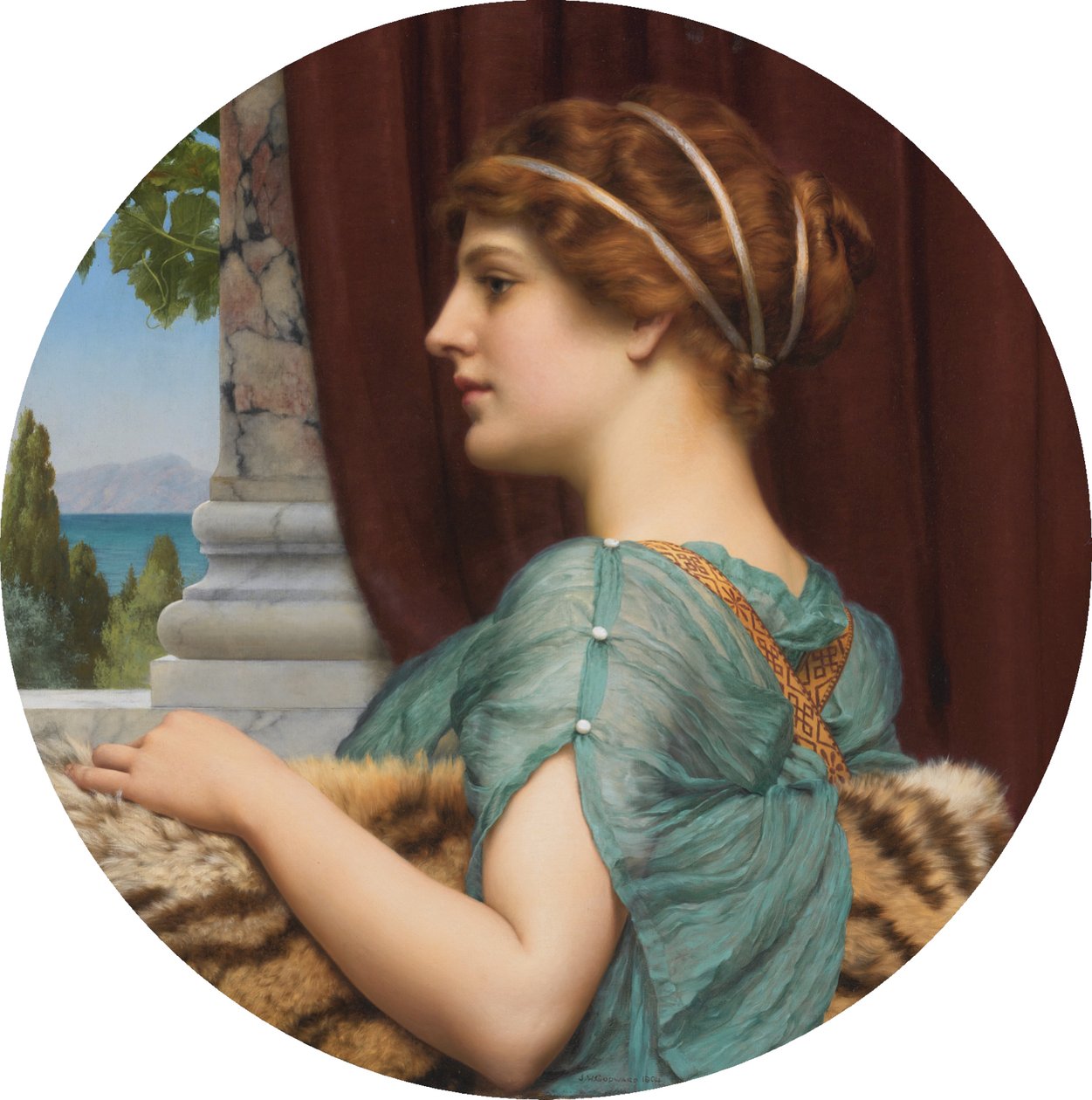 Uma senhora de Pompeia de John William Godward