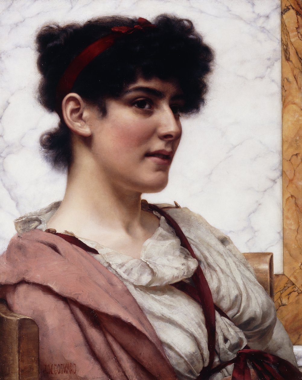 Uma beleza romana, c.1889 de John William Godward