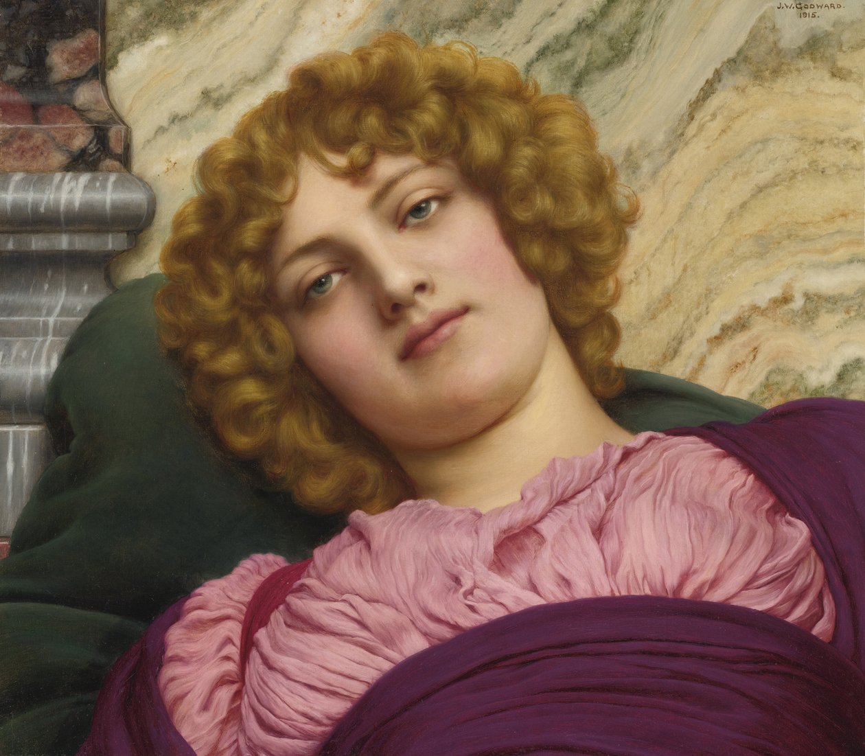 Arte académica : Myrhinna (Myrina, Myrine) par Godward, John William (1861-1922) de John William Godward