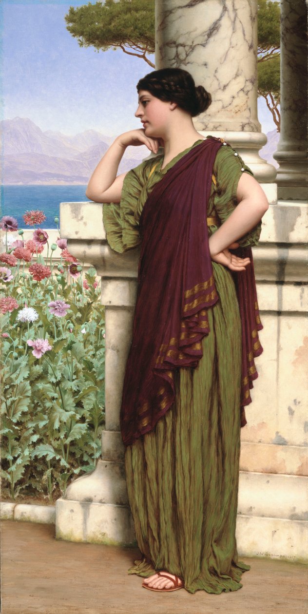 Pensamentos ternos, 1917 de John William Godward