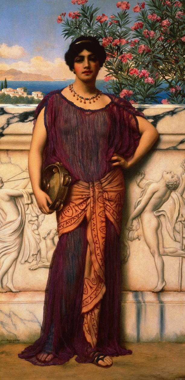 A menina do tamborim de John William Godward