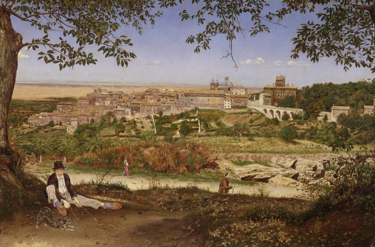 Ariccia, perto de Roma, Itália de John William Inchbold