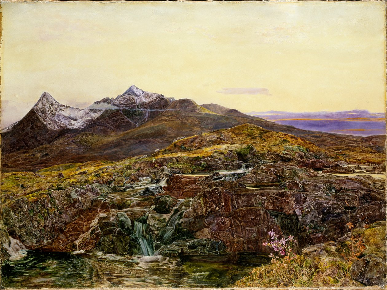 Cuillin Ridge, Skye, de Sligachan, 1855 de John William Inchbold