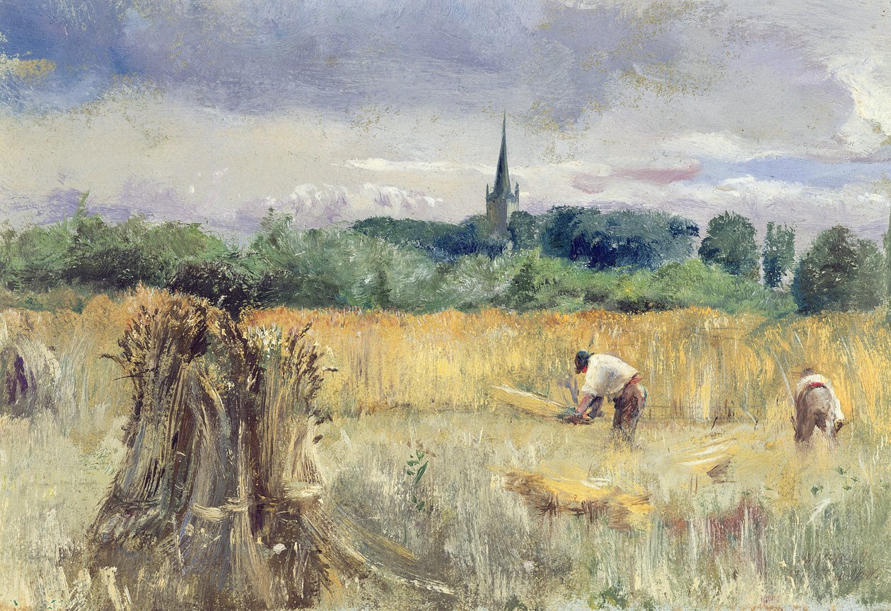 Harvest Field, Stratford-upon-Avon (óleo sobre tela) de John William Inchbold