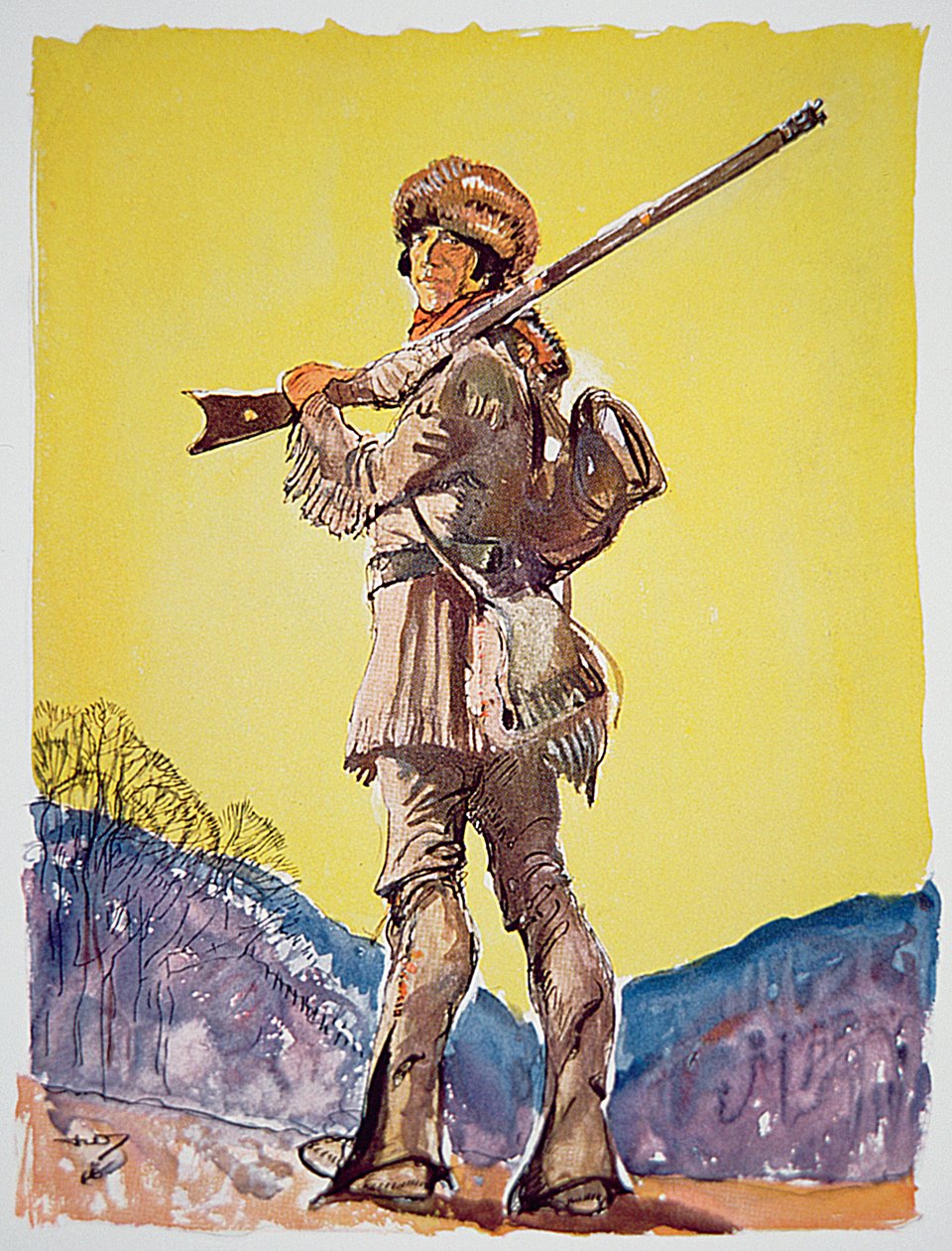 Davy Crockett (cor litho) de John William Jr. Thomason