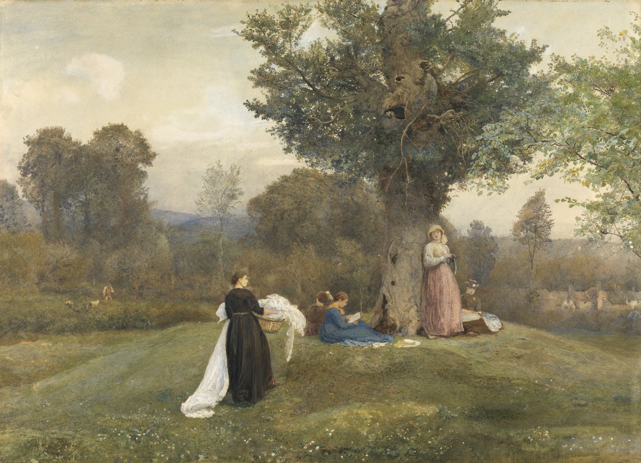 Dia da lavanderia, West Somerset (wc no papel) de John William North