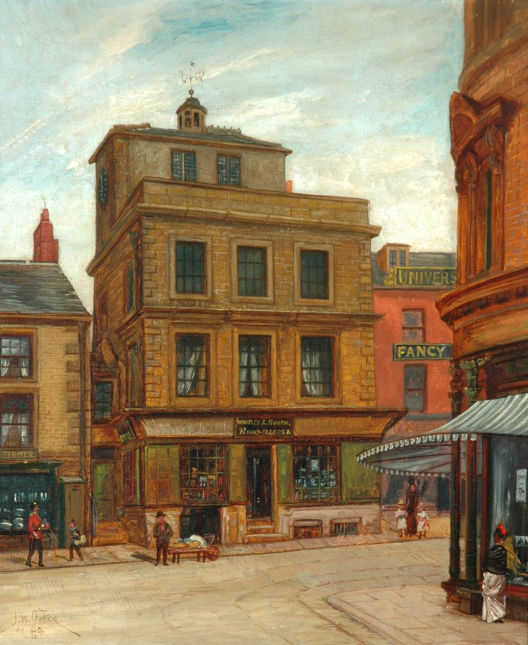 "O Castelo, Market Street, Halifax", c.1895 de John William Oates