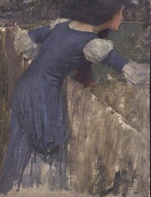 Um Estudo para o Colhedor de Flores (óleo sobre tela) de John William Waterhouse